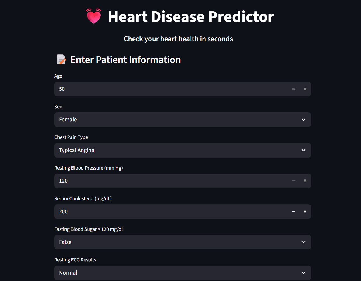 Heart Disease Prediction System